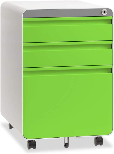 3Drawer Filing with Lock Metal Rolling File with Anti