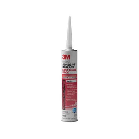 3M 06520 Adhesive Sealant, White, 5 to 7 days Curing, -40 to -190 …