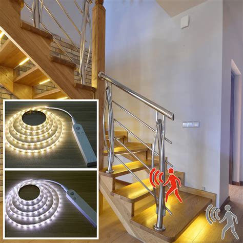 3M 2M 1M LED Smart Stair Light with Sensor Under bed lighting, Led