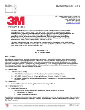 3M Window Films SPEC-DATA® - Reed First Source