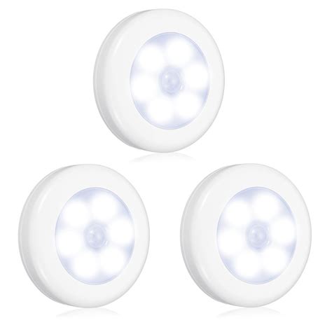 3Pack 6LED Motion Sensor Light, TSV Motion Sensor Night Light Wireless