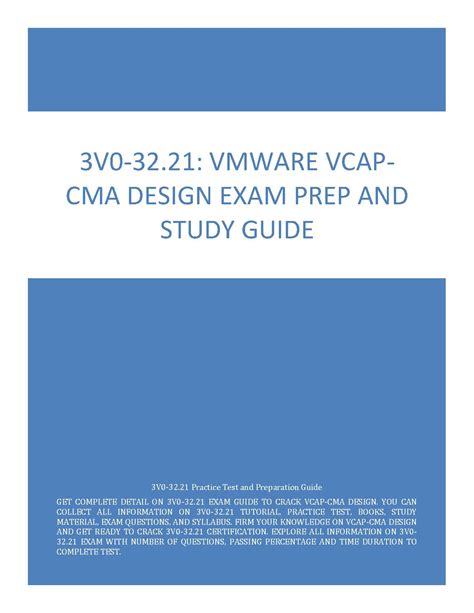 3V0-32.21 Detailed Study Plan