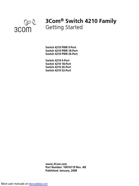 Read 3Com 4210 User Guide 