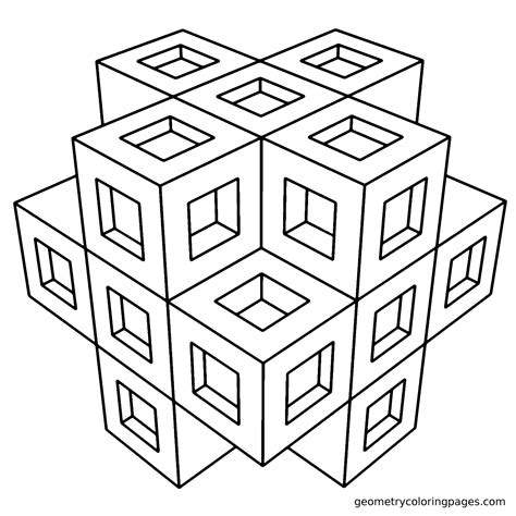 3d Coloring Page
