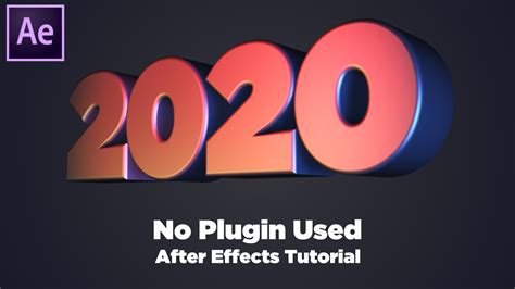 3d Text Intro Free After Effects Template 2020 No Plugin Used Mtc Tutorials
