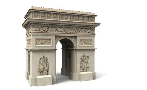 3d Arc De Triomphe   Arc De Triomphe Paris 1836 3d Scene Mozaik - 3d Arc De Triomphe