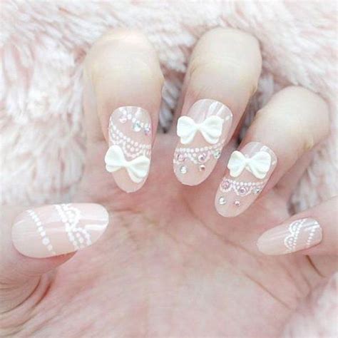 3d Bows With Rhinestone Nail Art Gallery