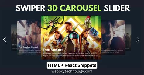 3d carousel code.  Swiper 3D Carousel Slider If you’re looking to create a Swiper...
