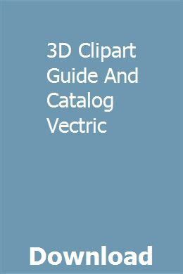 3d clipart guide and catalog vectric. - Manual de instructor de heizer de gestión de operaciones.