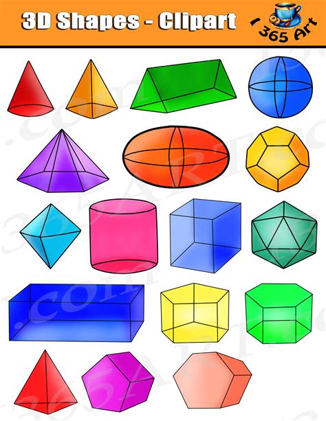 3d Geometric Shapes Clip Art 20 Free Cliparts Pictures Of 3d Shapes - Pictures Of 3d Shapes