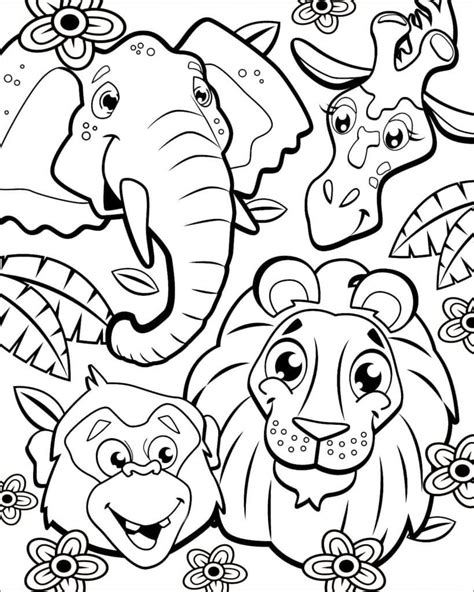 3d Jungle Animal Coloring Pages Red Ted Art Jungle Animals Colouring Pages - Jungle Animals Colouring Pages