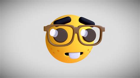 3d model emoji nerd