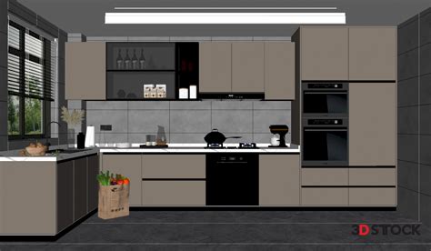 3d Models Interiors Kitchens Chipboard Kitchen Design - Chipboard Kitchen Design