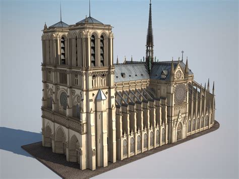 3d Notre Dame De Paris   Stl File Notre Dame De Paris 3d Print - 3d Notre Dame De Paris