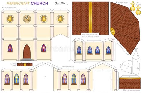 3d Paper Church Template