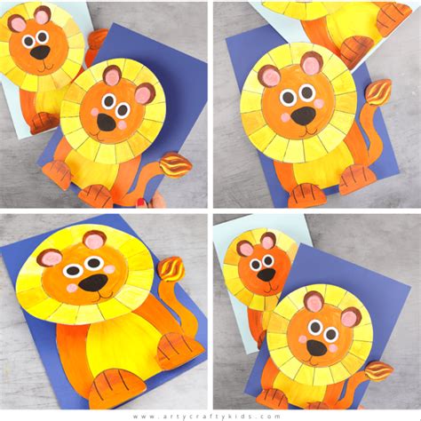 3d Paper Lion Craft Arty Crafty Kids Lion Paper Bag Craft - Lion Paper Bag Craft