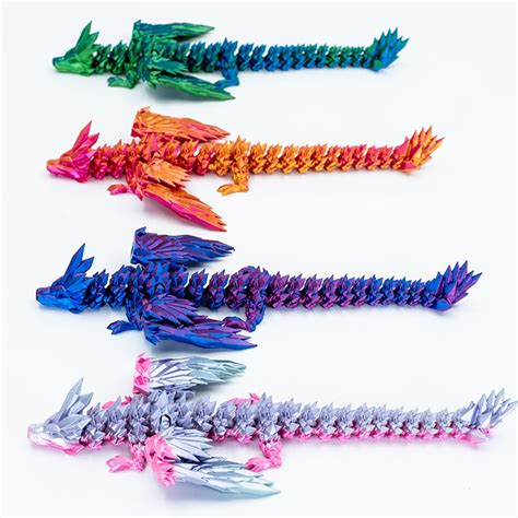 3d printed toys free.  Each set includes two dragon figurines featuring f...