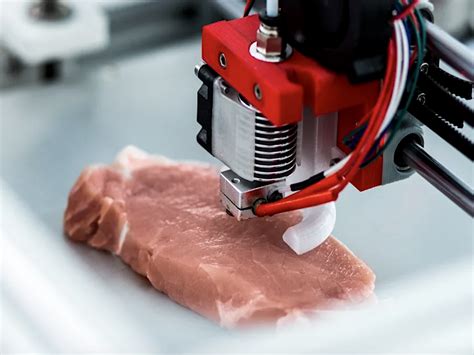 3d printing meat. Nov 10, 2019 · Britons eat about 80kg of meat each per year. The technology for 3D-printed meat is improving rapidly. Last month, another Israeli firm, Aleph Farms, printed meat produced from cow muscle cells on ... 