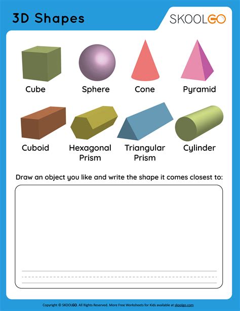 3d Shapes Free Worksheet Skoolgo 3d Shapes 3rd Grade - 3d Shapes 3rd Grade