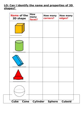Full Download 3D Shapes Year 5 Lesson Plan Beiqinore 