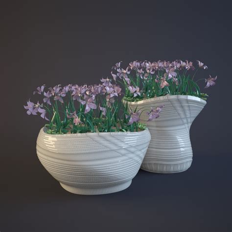 3ds max flower pot model