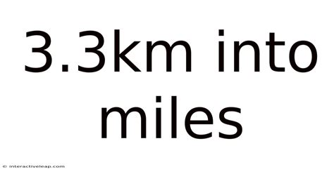 3km To Miles