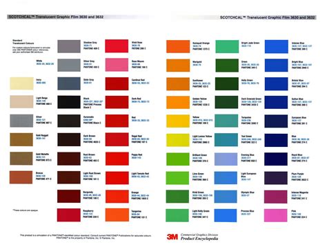 3m Reflective Vinyl Color Chart