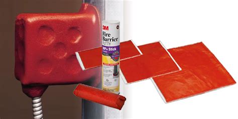 3m fire barrier putty pads.  deep flush device UL Listed Metallic Outlet Boxes installed...