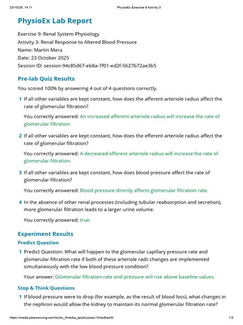 3physioex Exercise 9 Activity 3