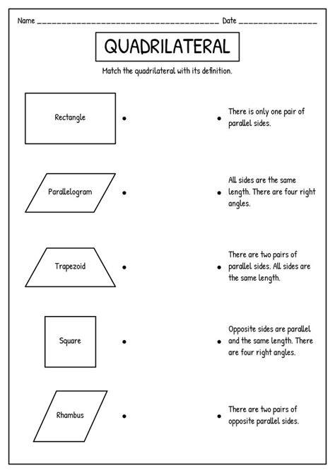 3rd Grade Geometry Worksheets or Geometry why Study Quadrilaterals