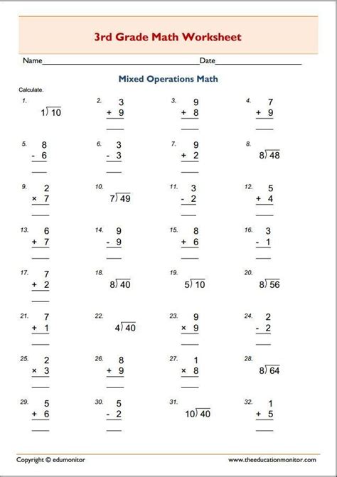 3rd Grade Math Addition Worksheets Worksheet Hero
