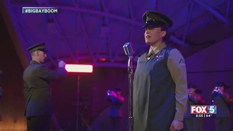 3rd Marine Aircraft Wing Band performs national anthem for Big Bay Boom