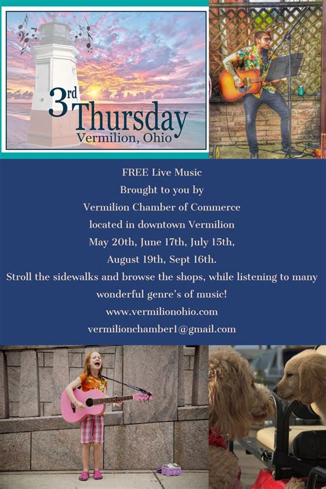 3rd Thursday MusicFlowers... and a Sunset! Vermilion Chamber of