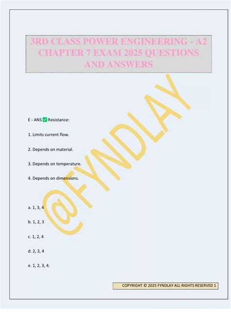 3rd Class Power Engineering Exam Bank Absa