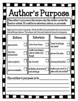 3rd Grade Author S Purpose Worksheet   Author 039 S Purpose Worksheets Appletastic Learning - 3rd Grade Author's Purpose Worksheet