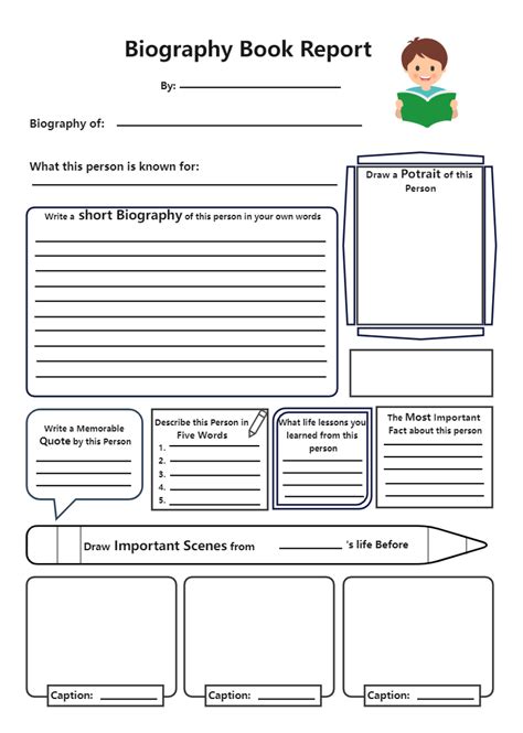 3rd Grade Biography Report Form