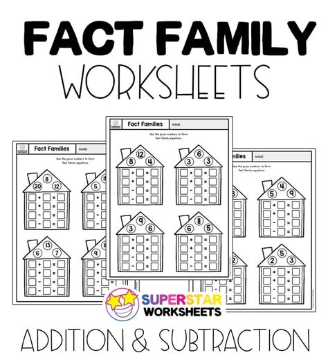 3rd Grade Fact Family Worksheets Free Printable Fact Math Aids Fact Families - Math Aids Fact Families