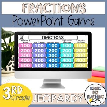 3rd Grade Fractions Jeopardy Template Fractions Jeopardy 3rd Grade - Fractions Jeopardy 3rd Grade