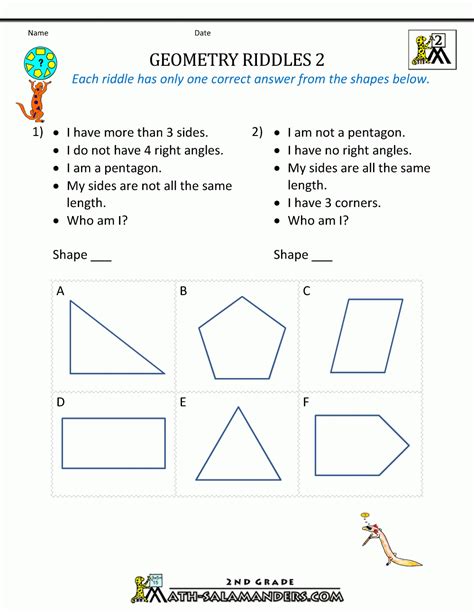 3rd Grade Geometry Worksheets Free Printable Pdfs Cuemath Geometric Shapes For 3rd Grade - Geometric Shapes For 3rd Grade
