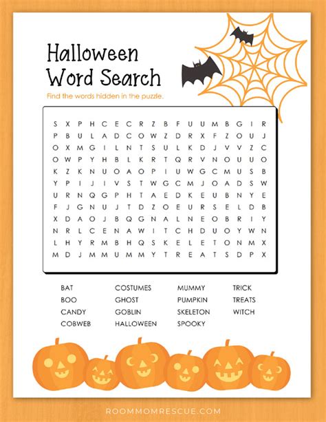  3rd Grade Halloween Word Search - 3rd Grade Halloween Word Search