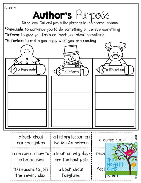 3rd Grade Identifying The Authoru0027s Purpose Educational Resources Author S Purpose 3rd Grade Worksheet - Author's Purpose 3rd Grade Worksheet