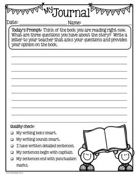 3rd Grade Journal Worksheets Amp Teaching Resources Tpt Journal Worksheet 3rd Grade - Journal Worksheet 3rd Grade