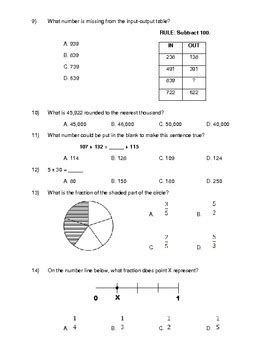 3rd Grade Math Benchmark Test Florida