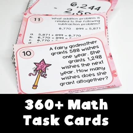 3rd Grade Math Sol Task Cards Vestalu0027s 21st Math Task Cards 3rd Grade - Math Task Cards 3rd Grade