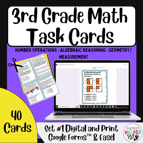 3rd Grade Math Task Cards Teaching In The Math Task Cards 3rd Grade - Math Task Cards 3rd Grade