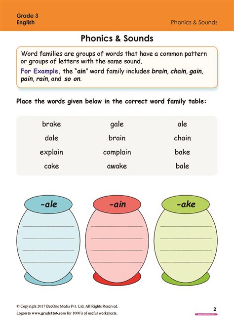 3rd Grade Phonic Educational Resources Education Com Third Grade Phonics Worksheets - Third Grade Phonics Worksheets