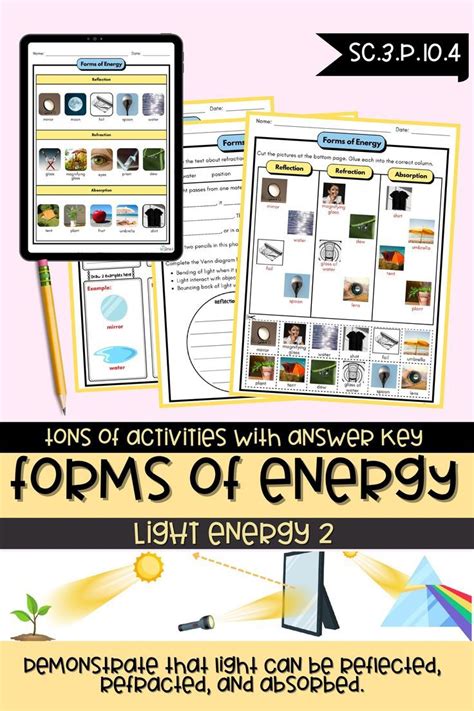 3rd Grade Physical Science Light Amp Energy 4teachers Light Properties Worksheet 3rd Grade - Light Properties Worksheet 3rd Grade