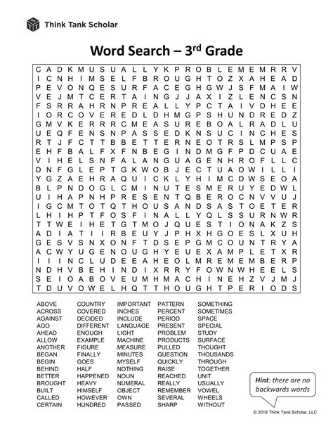 3rd Grade Word Search Worksheets Amp Free Printables Word Search 3rd Grade - Word Search 3rd Grade