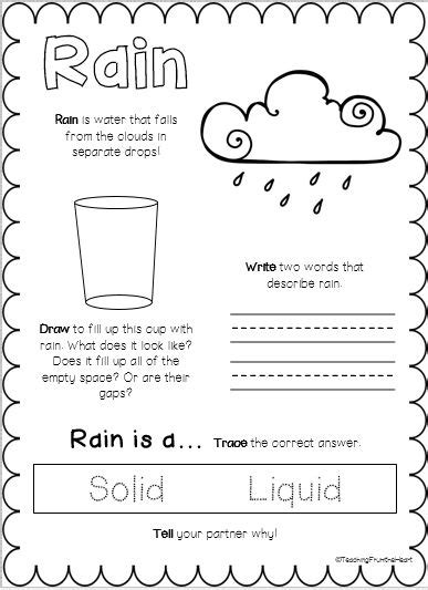 3rd Grade Worksheet About Rain   Color And Learn Rain Worksheet Education Com - 3rd Grade Worksheet About Rain