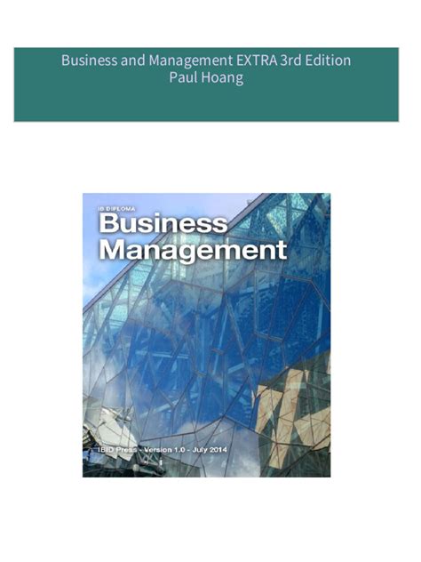 Read Online 3Rd Edition Business And Management Paul Hoang 